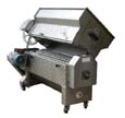 stainless steel crusher/destemmer mod. MEC 50 A, provided with pump, rotating grid, without rollers