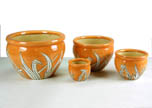 4 portavasi in ceramica, set di 4 porta vasi, cache pot
