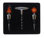 kit sommelier con levatappi e 2 tappi cromati